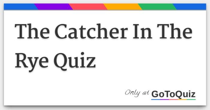 Catcher in the rye exam