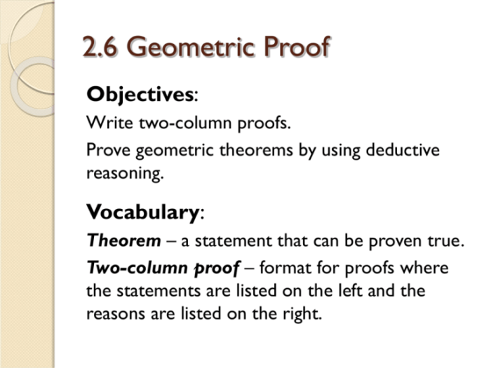 Section 2 6 geometric proof