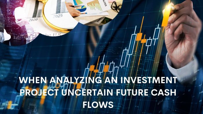 When analyzing an investment project uncertain future cash flows